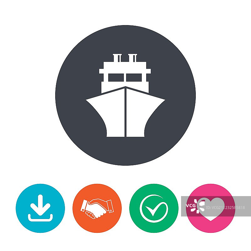 船或船的标志图标船舶交付符号图片素材