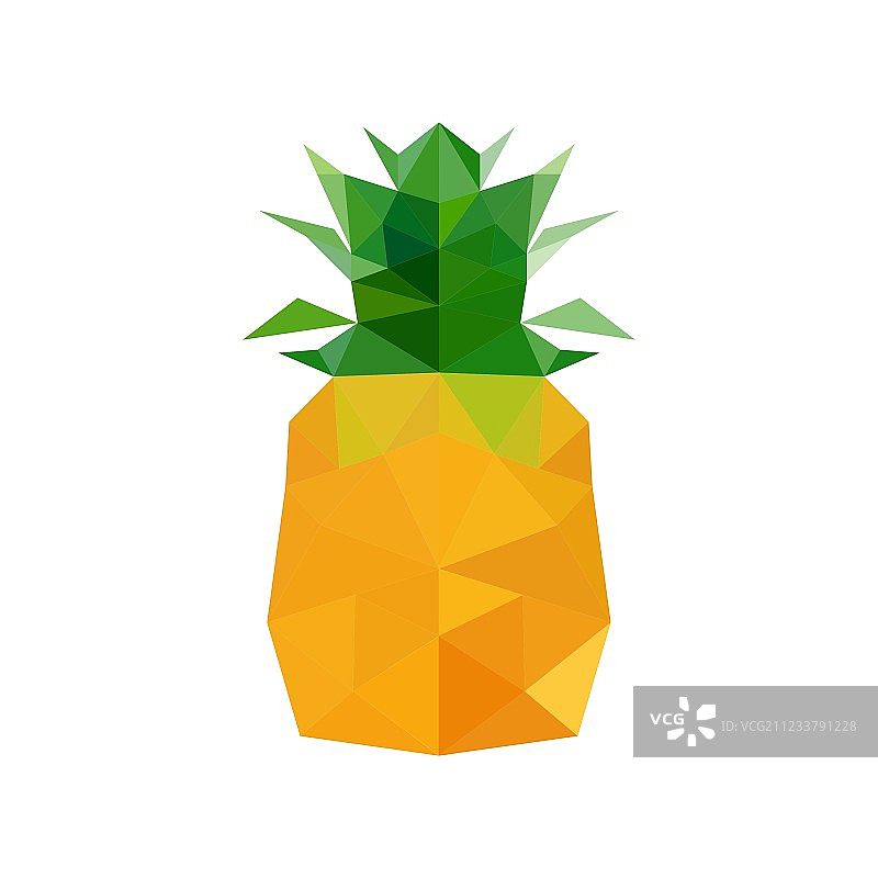 抽象的折纸菠萝图片素材