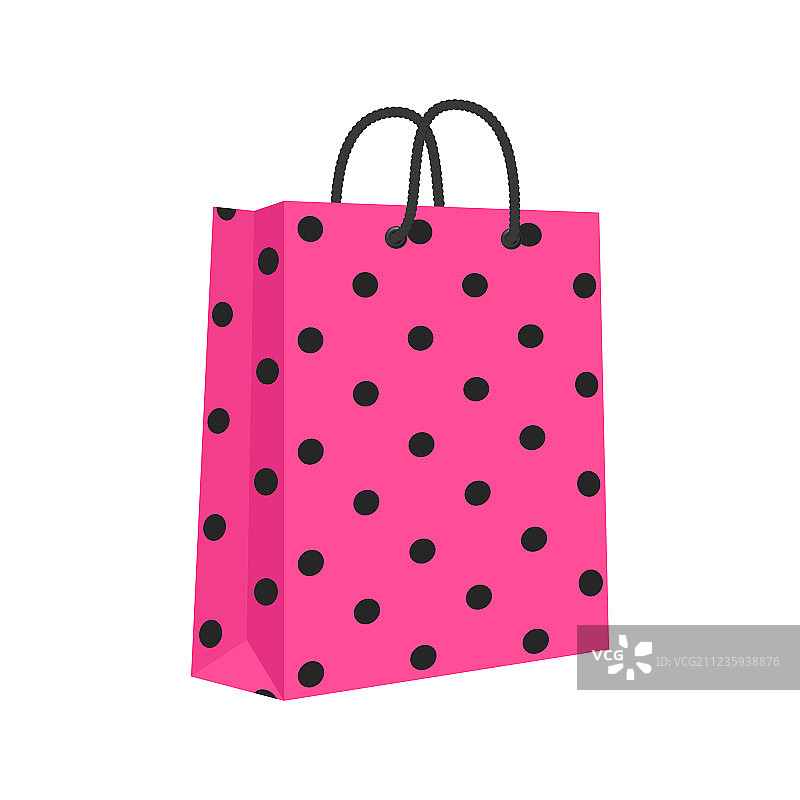 粉红色的绳柄空白纸购物袋图片素材