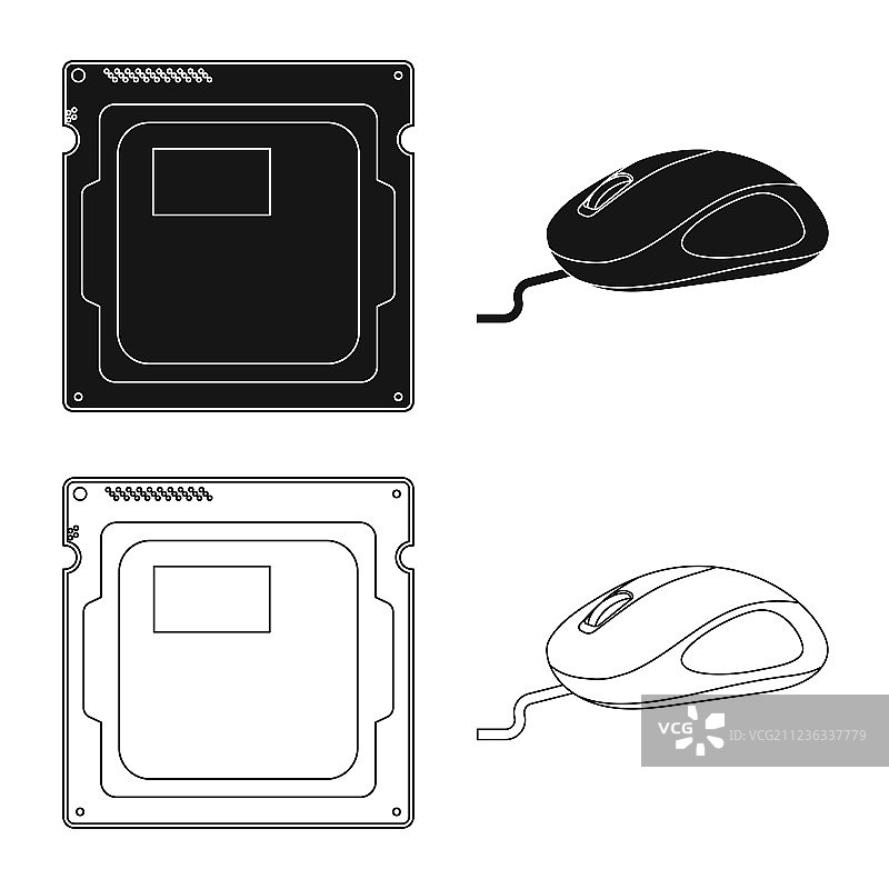 孤立对象的笔记本电脑和设备标志图片素材