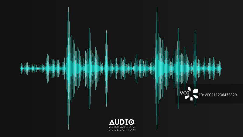 从抽象的音乐波回声音频波图片素材