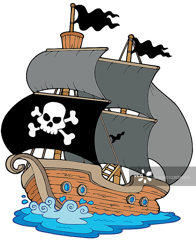 海盗帆船图片素材