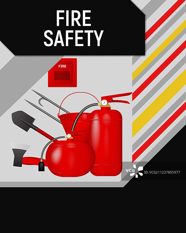 消防安全概念传单模板图片素材