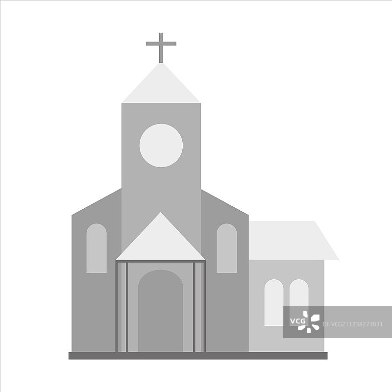 教堂圣像灰色单色的图片素材
