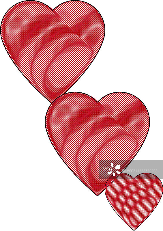 画红心是健康的心脏学爱情的象征图片素材