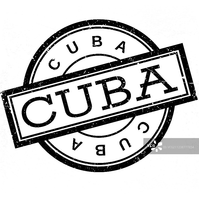 古巴橡皮图章图片素材