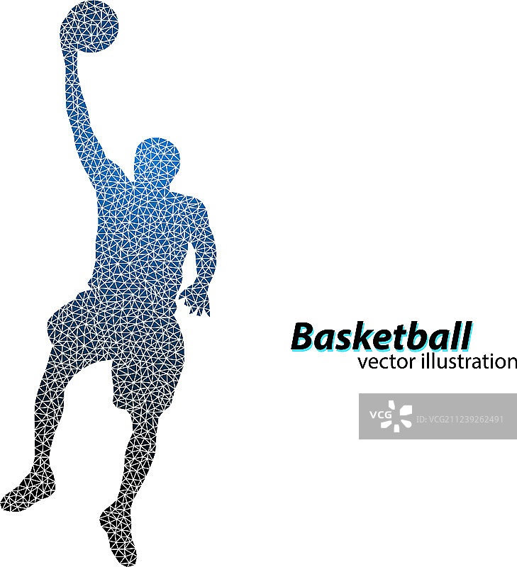 三角形的篮球运动员图片素材