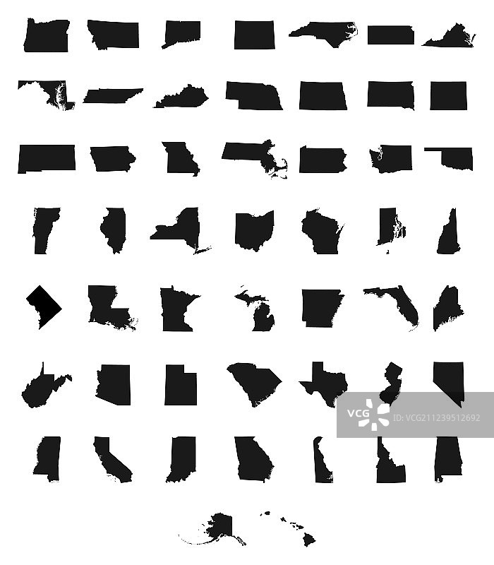 一组美国地图图片素材