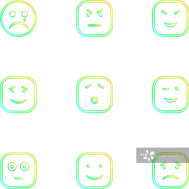 表情符号，表情符号，笑脸符号，eps图标集合图片素材