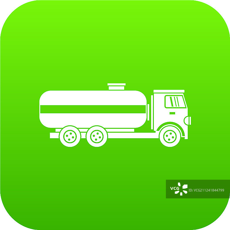 油罐车图标数字绿色图片素材