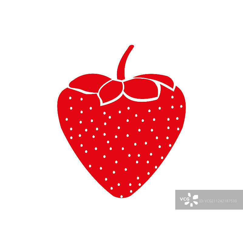 草莓图标孤立在白色的背景图片素材