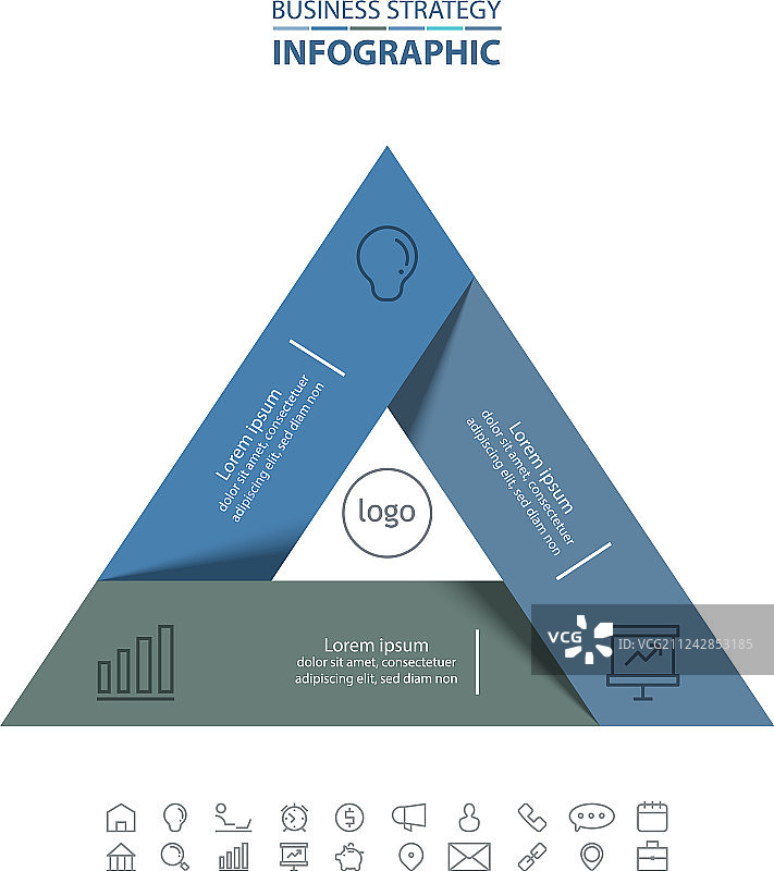 三角图形业务信息图形策略图片素材