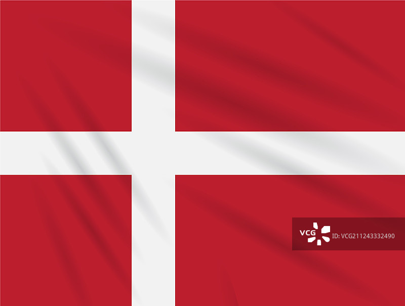 旗帜丹麦在风中摇曳逼真图片素材