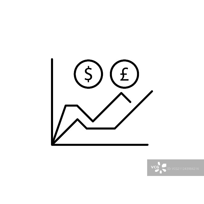 图表图表美元英镑图标元素的金融图片素材