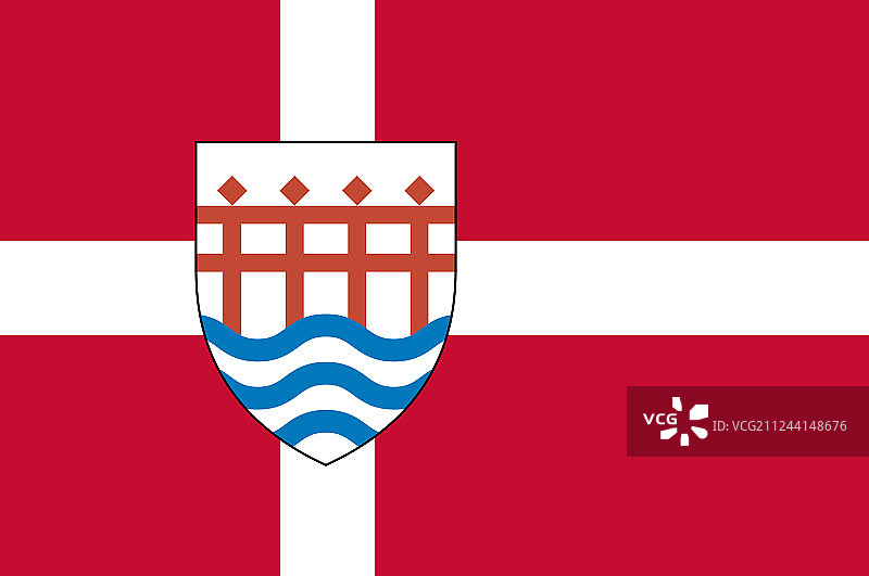 丹麦南部地区的哈德斯莱夫旗图片素材
