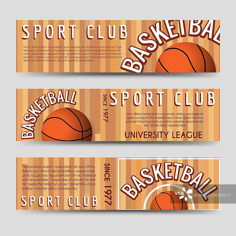 篮球运动俱乐部横横幅模板图片素材