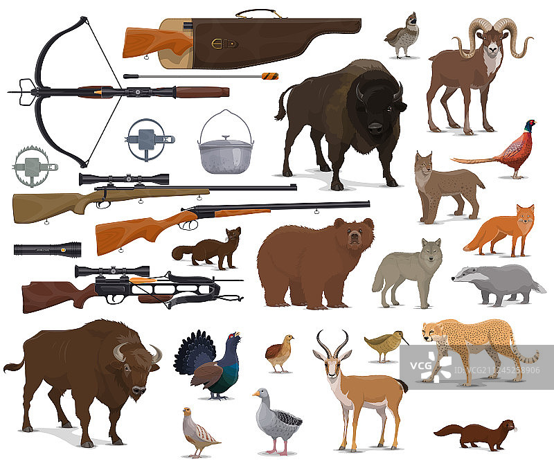 狩猎弹药猎人战利品动物图片素材