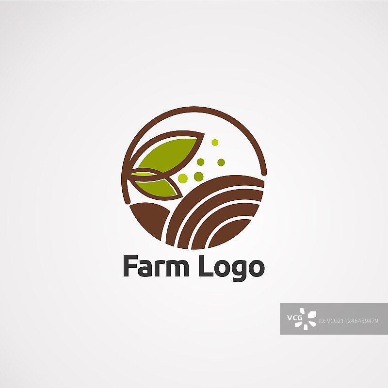农场标志图标元素和公司模板图片素材