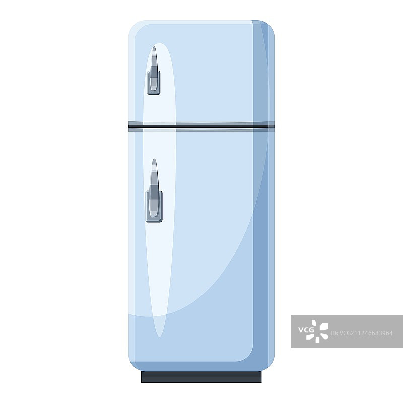 白色冰箱与单独的冷冻图标图片素材