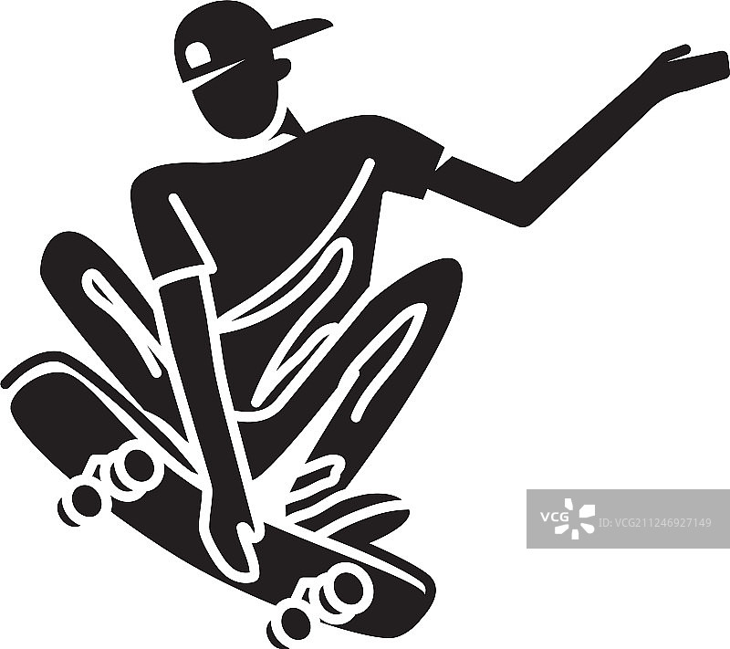 滑板戏法hello图标简单的风格图片素材