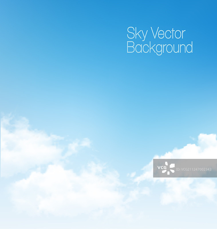 湛蓝的天空和透明的云全景图片素材