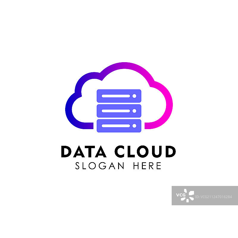 数据云logo设计模板服务器云logo图片素材