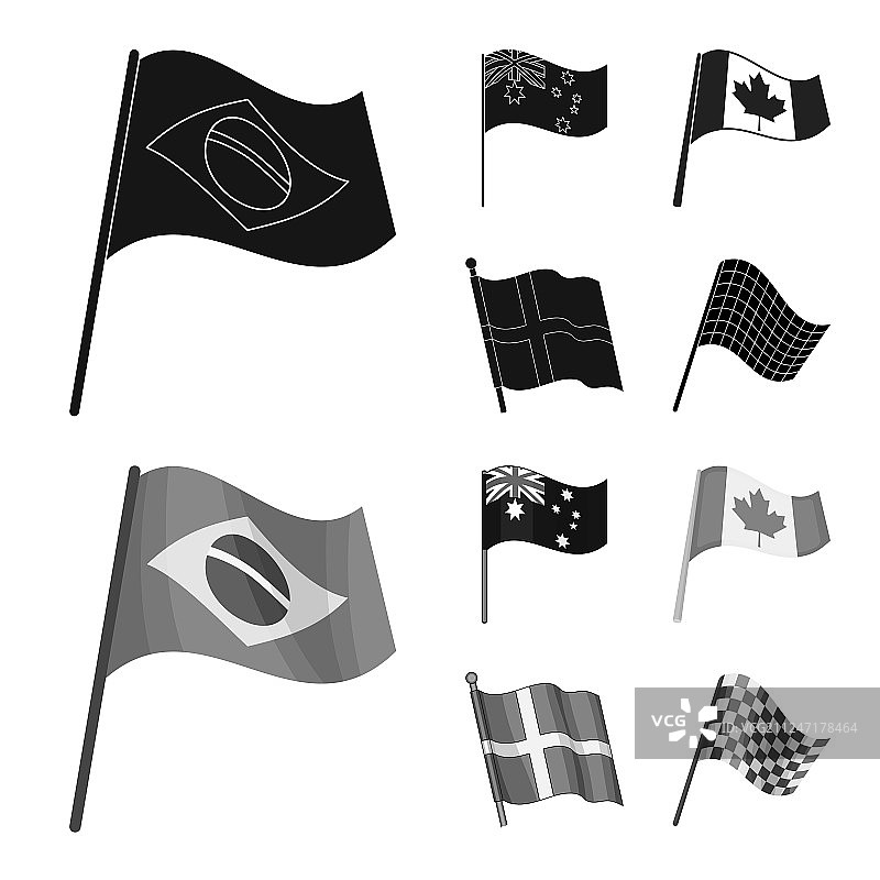世界和国旗标志图片素材