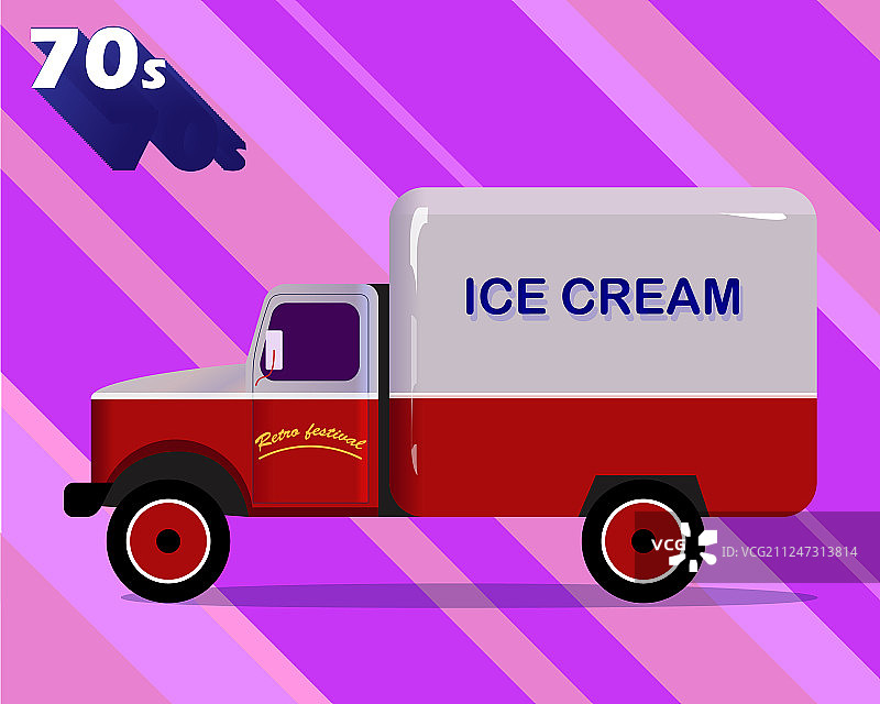 冰淇淋卡车图片素材
