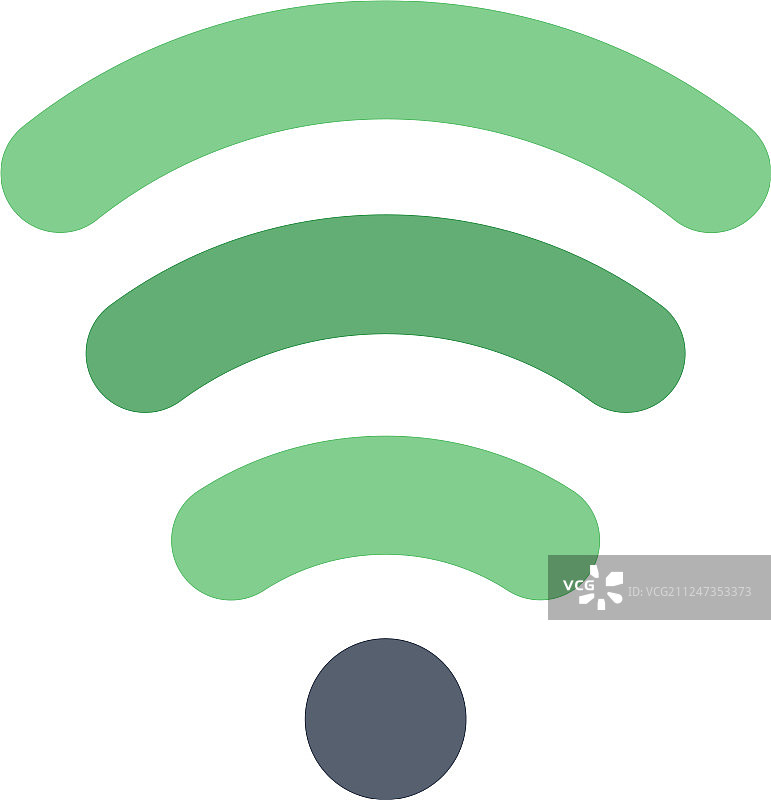 Wifi服务信号平面彩色图标图标横幅图片素材