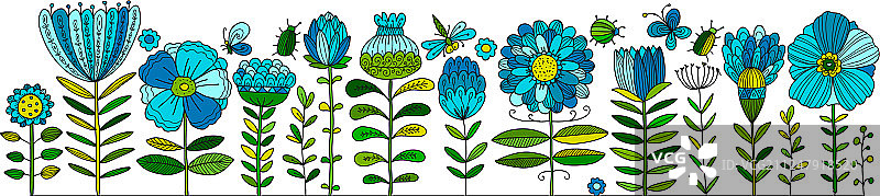 为您设计的花卉花园草图图片素材