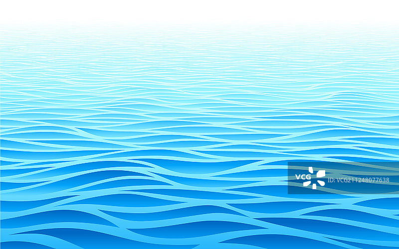 蓝色的水波透视景观图片素材