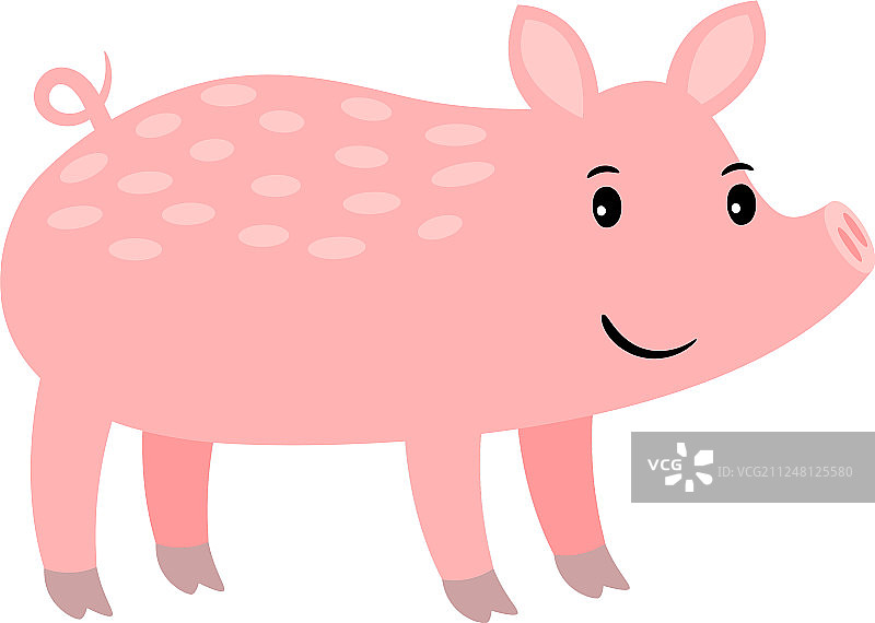 小猪卡通粉色农场动物图片素材