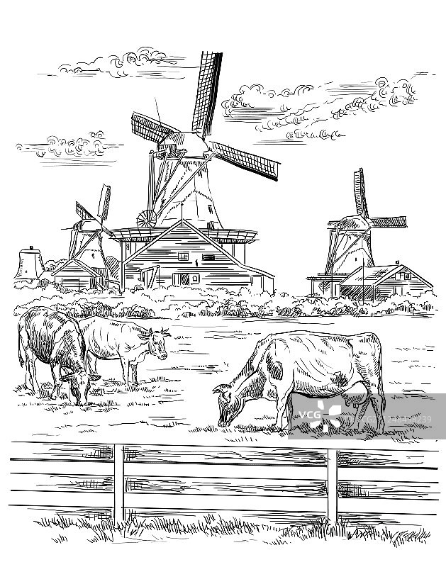 手绘荷兰8图片素材