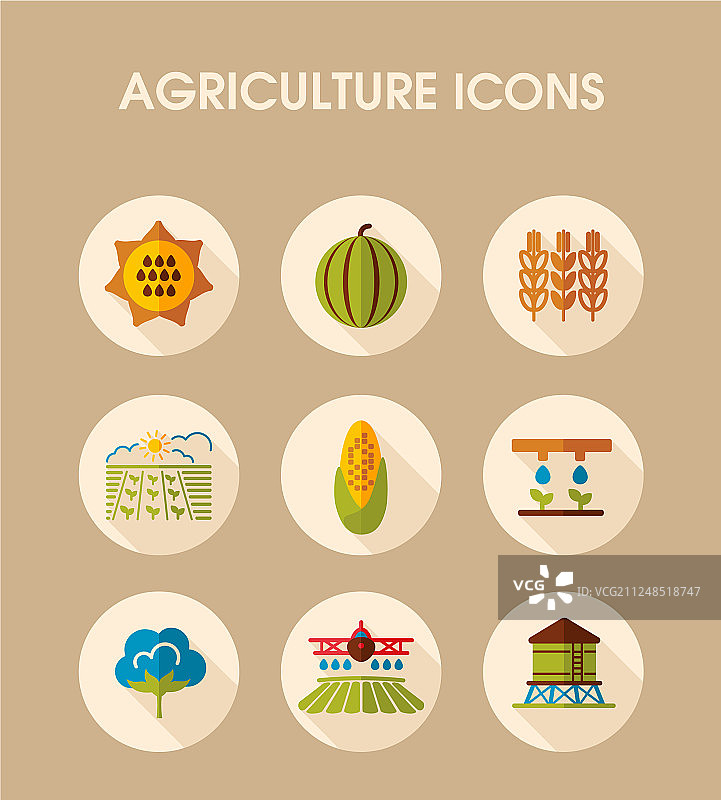 农田图标农业标志图片素材