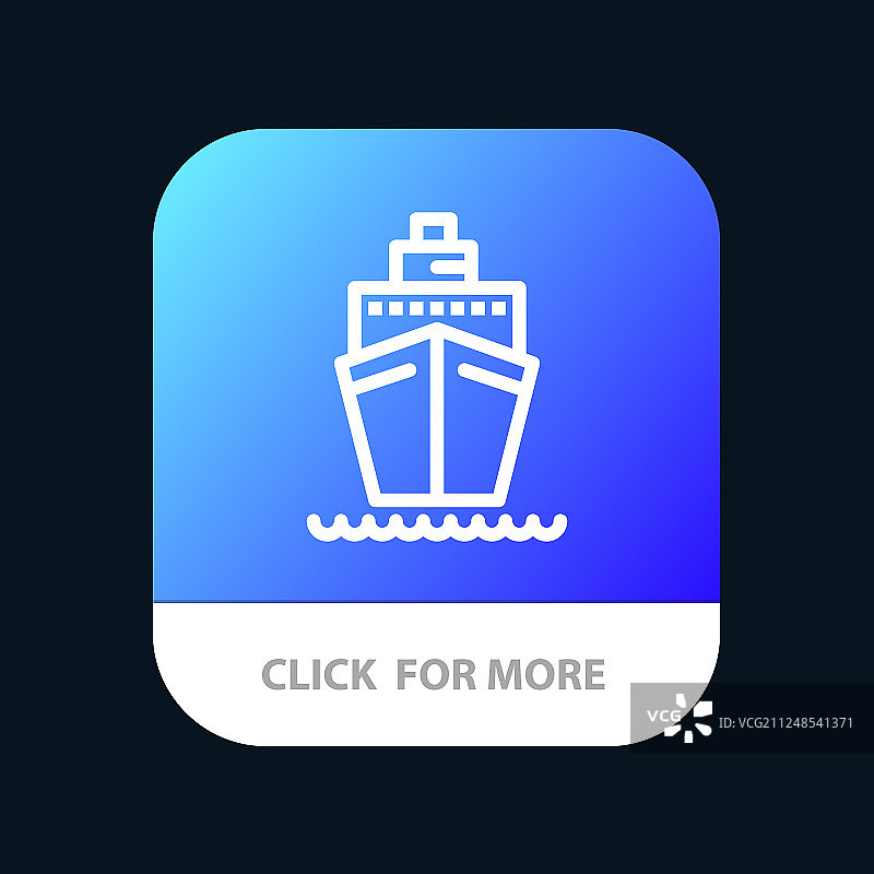 船舶运输船移动app按钮图片素材