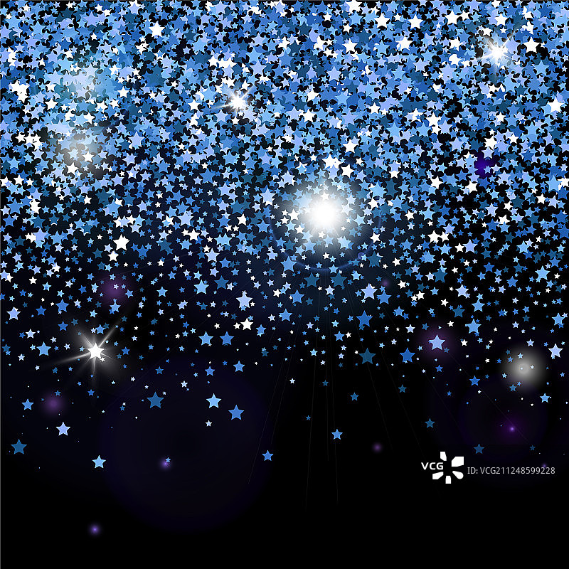 装饰海报与明亮的闪烁的星星图片素材