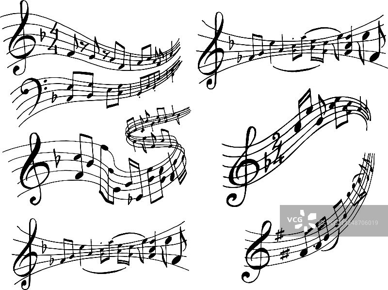 音符，音乐旋律，色彩，音乐家符号图片素材