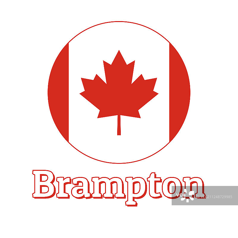 圆形按钮图标加拿大国旗与图片素材