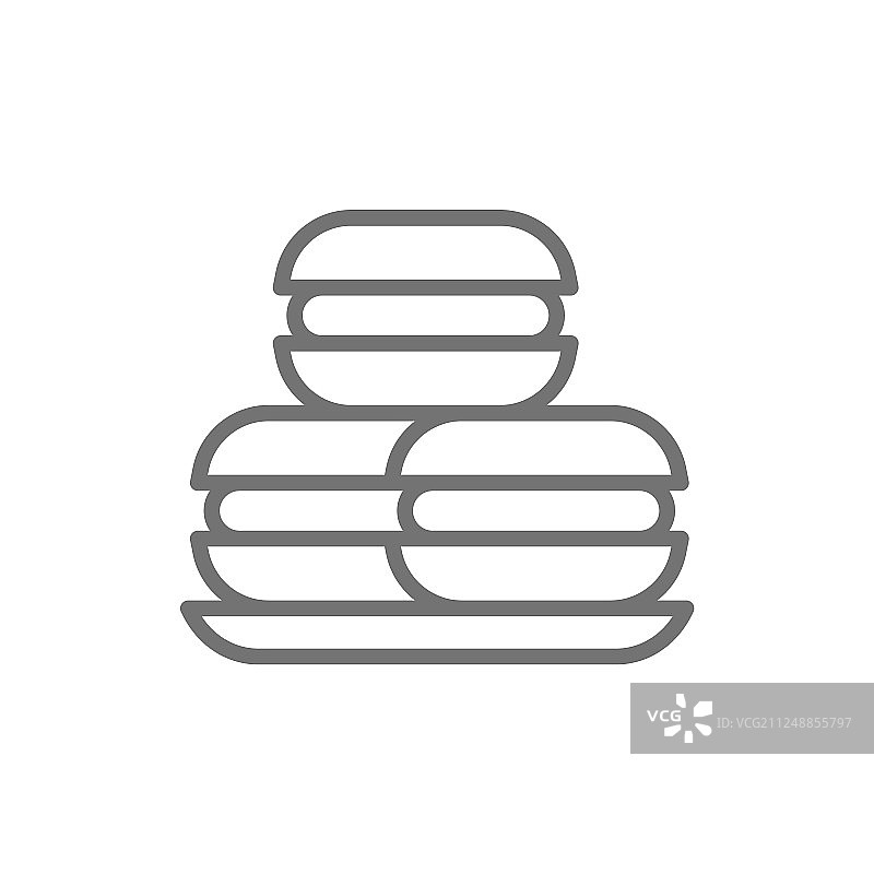 马卡龙，马卡龙，蛋糕，甜烘焙系列的图标图片素材