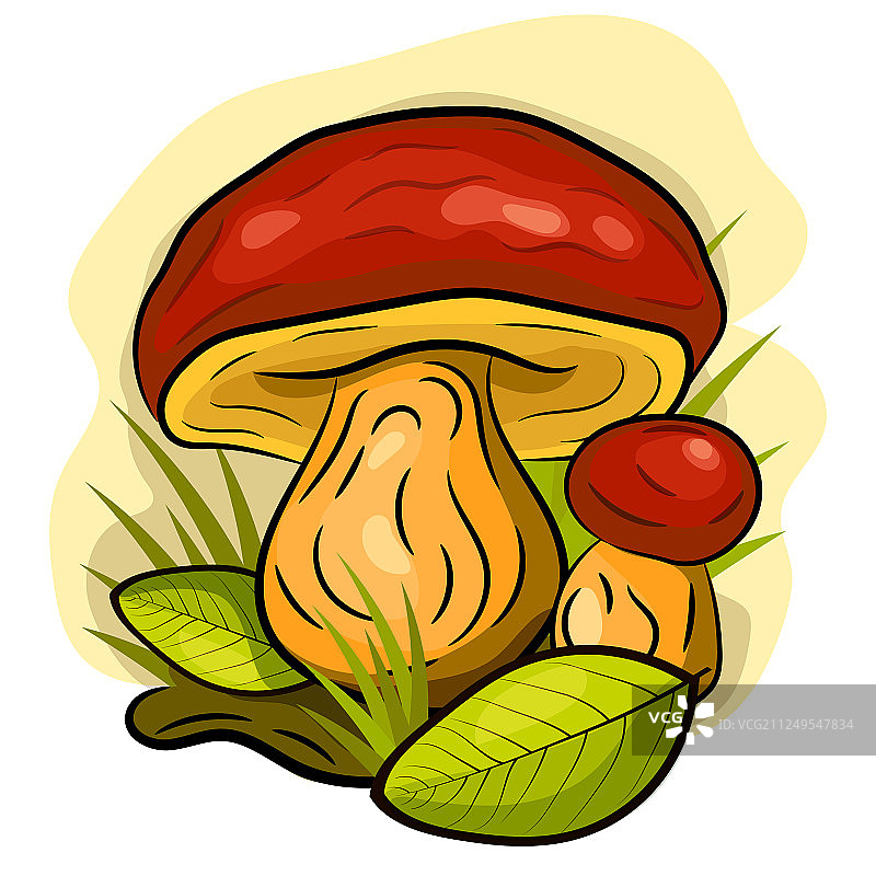 蘑菇有机标志图片素材