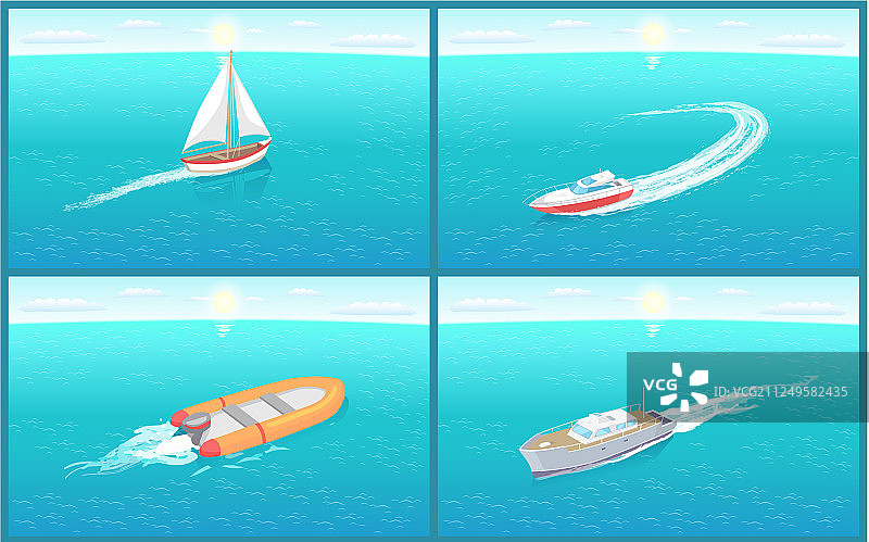 水上运输帆船机动组图片素材