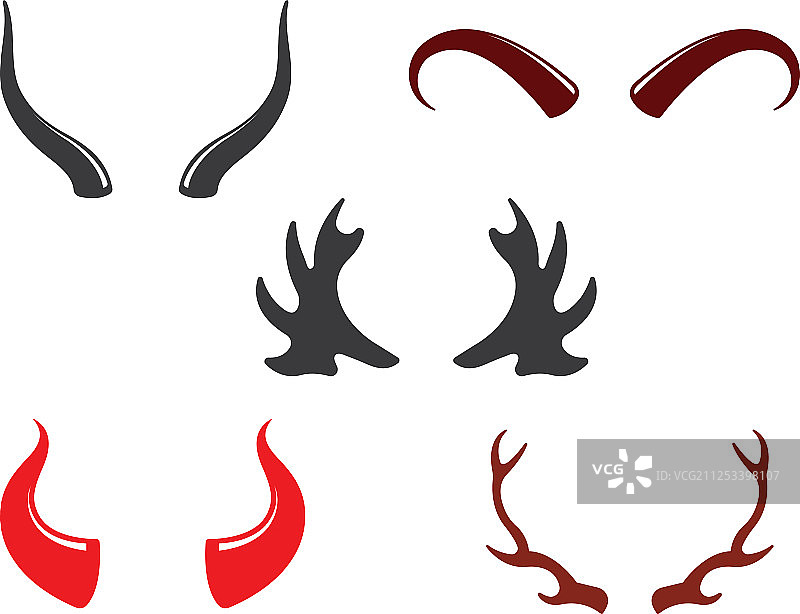 魔鬼角动物角标志图标图片素材