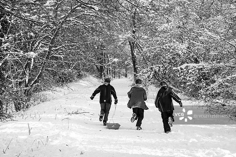东格林斯蒂德的冬季场景图片素材