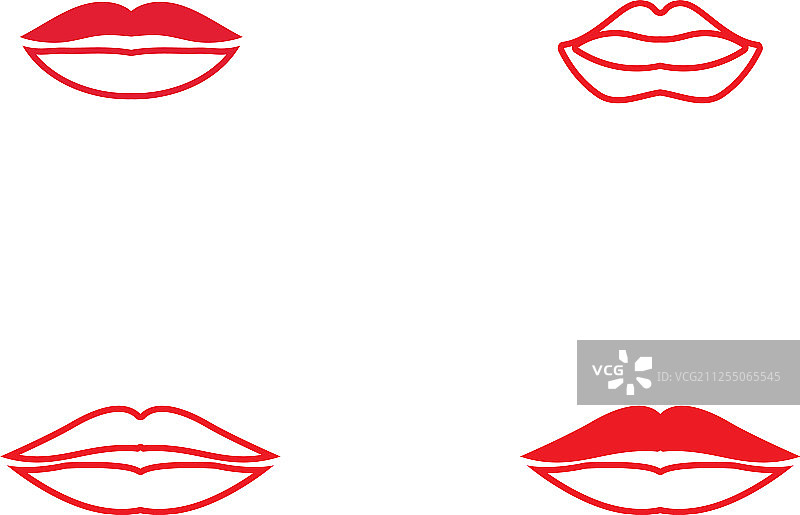 嘴唇图标化妆品标志图片素材