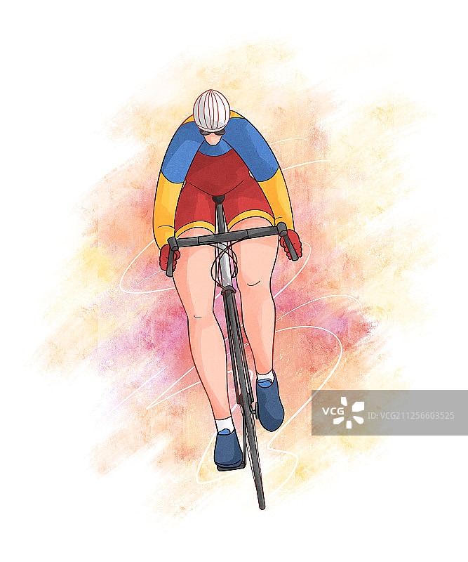 运动项目插画自行车2图片素材