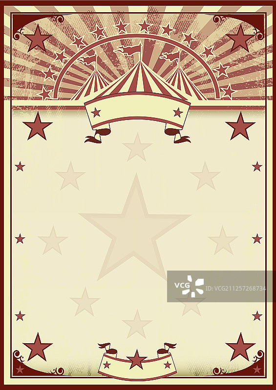 马戏团明星复古海报图片素材
