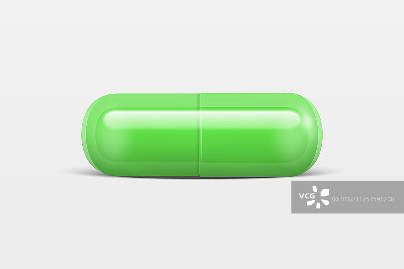 3d逼真的绿色医药药丸图标图片素材