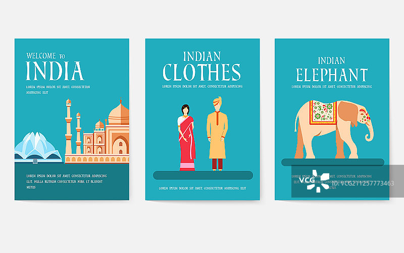 树立印度乡村饰品旅游理念图片素材