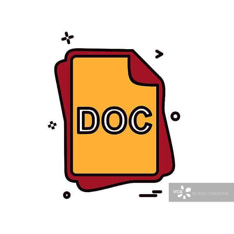 DOC文件类型图标设计矢量图片素材