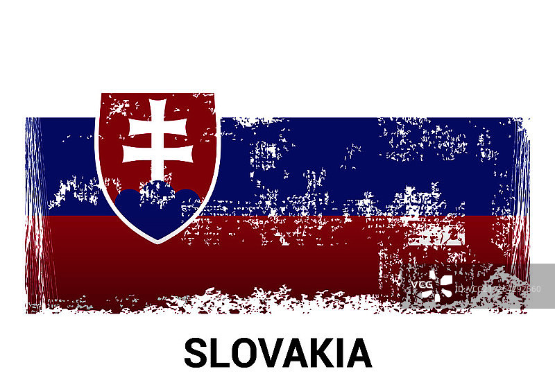 斯洛伐克国旗设计矢量图片素材